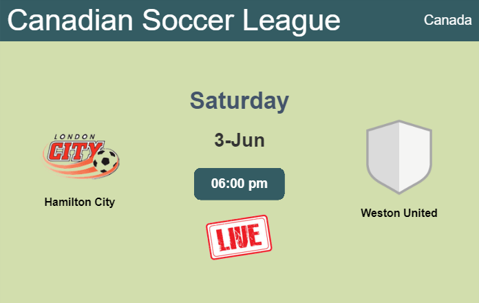 How to watch Hamilton City vs. Weston United on live stream and at what time