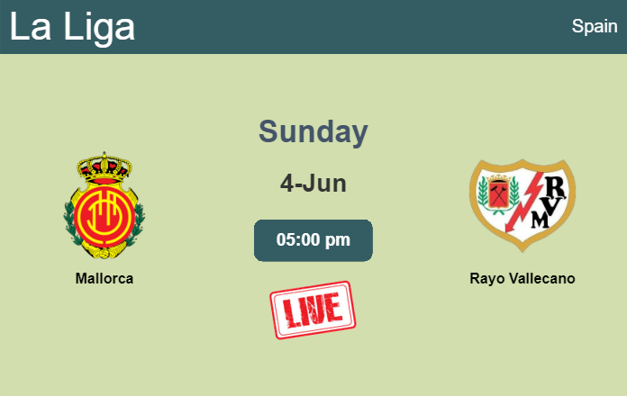 How to watch Mallorca vs. Rayo Vallecano on live stream and at what time