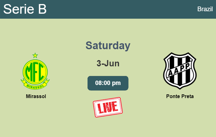 How to watch Mirassol vs. Ponte Preta on live stream and at what time