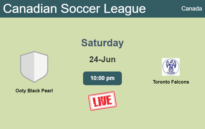 How to watch Ooty Black Pearl vs. Toronto Falcons on live stream and at what time