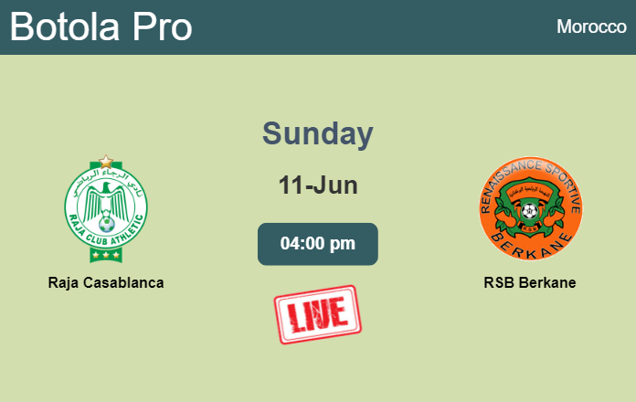 How to watch Raja Casablanca vs. RSB Berkane on live stream and at what time