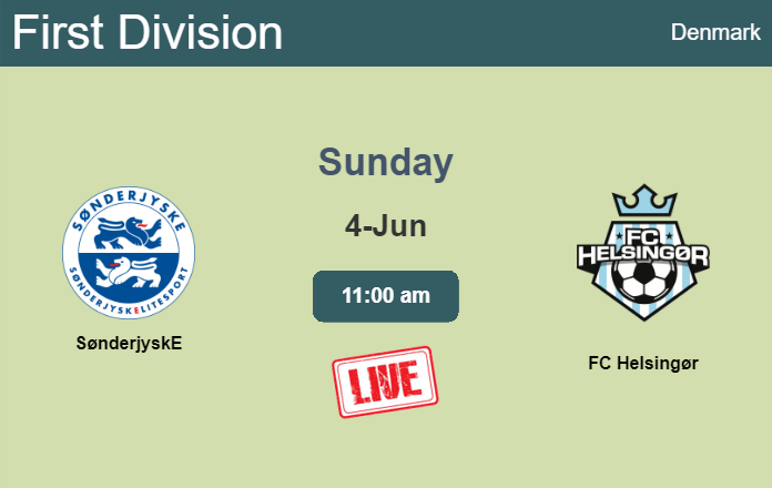 How to watch SønderjyskE vs. FC Helsingør on live stream and at what time