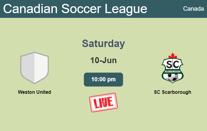 How to watch Weston United vs. SC Scarborough on live stream and at what time