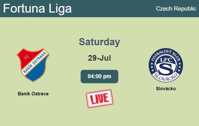 How to watch Baník Ostrava vs. Slovácko on live stream and at what time