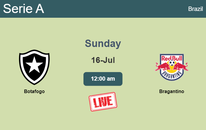 How to watch Botafogo vs. Bragantino on live stream and at what time