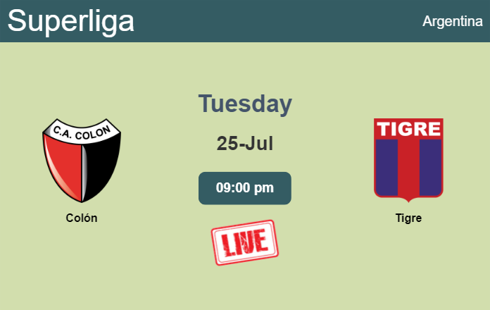 How to watch Colón vs. Tigre on live stream and at what time