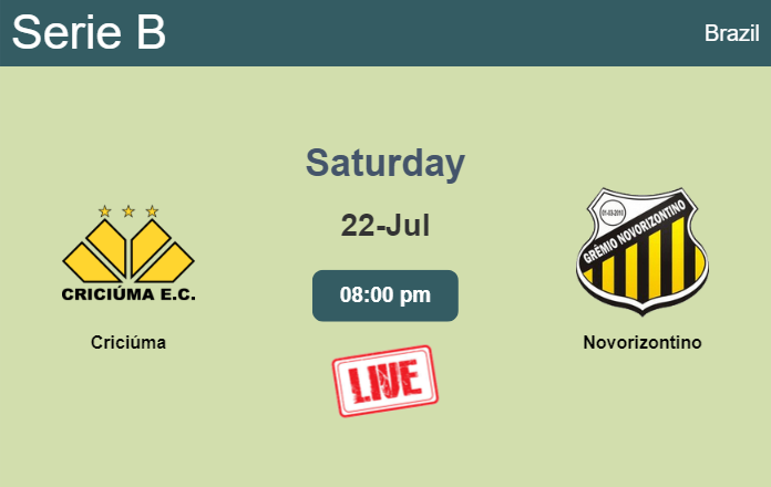 How to watch Criciúma vs. Novorizontino on live stream and at what time