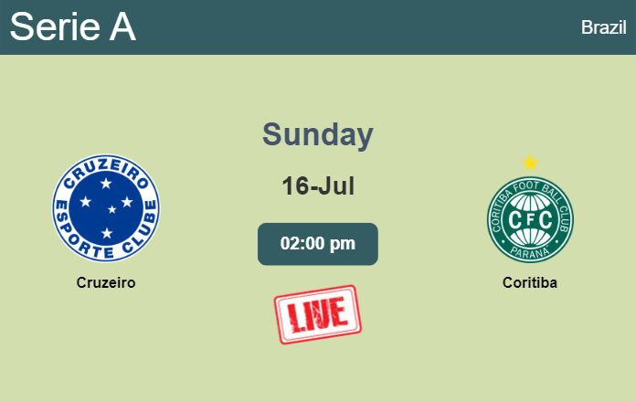 How to watch Cruzeiro vs. Coritiba on live stream and at what time
