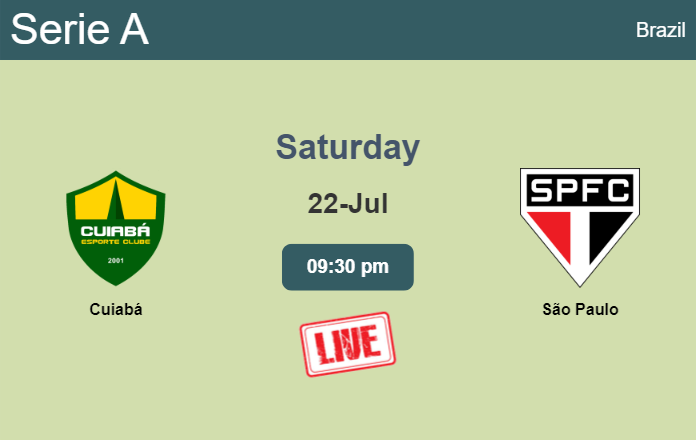 How to watch Cuiabá vs. São Paulo on live stream and at what time