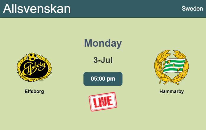 How to watch Elfsborg vs. Hammarby on live stream and at what time