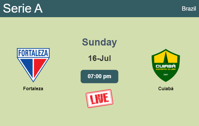 How to watch Fortaleza vs. Cuiabá on live stream and at what time