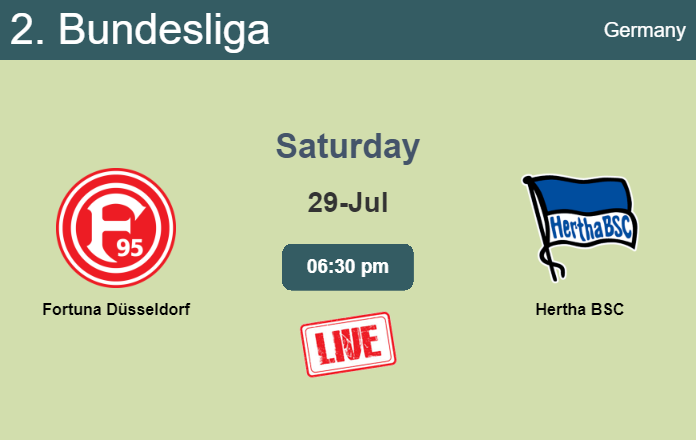 How to watch Fortuna Düsseldorf vs. Hertha BSC on live stream and at what time