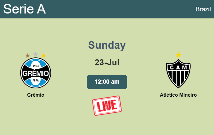 How to watch Grêmio vs. Atlético Mineiro on live stream and at what time