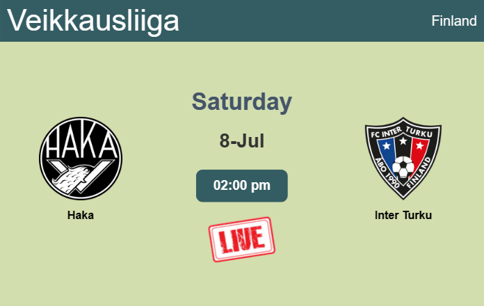 How to watch Haka vs. Inter Turku on live stream and at what time