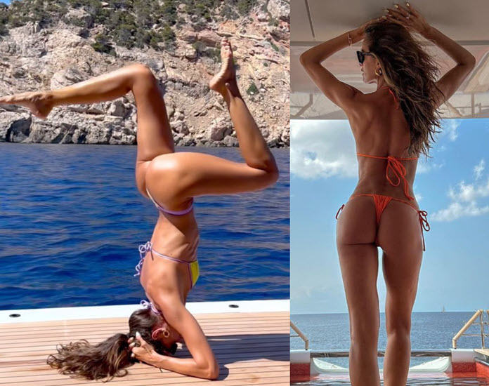 Kevin Trapp girlfriend Izabel Goulart shows off her amazing fitness in a tiny bikini.