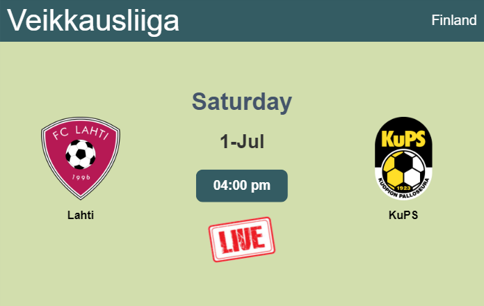 How to watch Lahti vs. KuPS on live stream and at what time