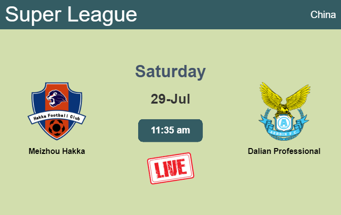 How to watch Meizhou Hakka vs. Dalian Professional on live stream and at what time