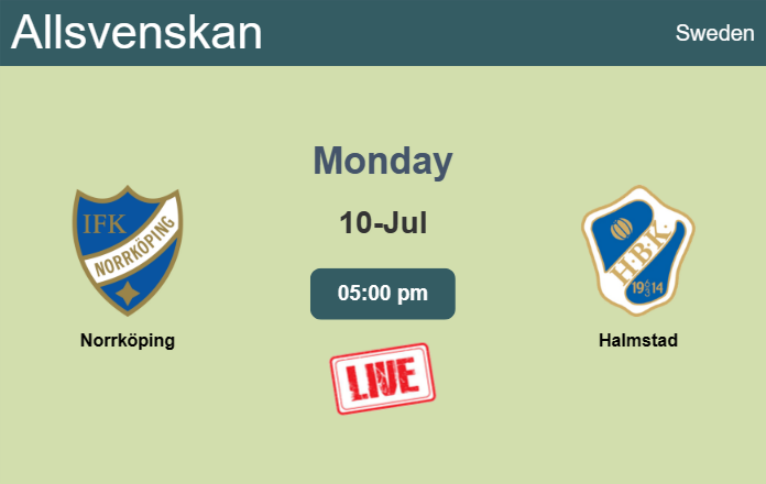 How to watch Norrköping vs. Halmstad on live stream and at what time