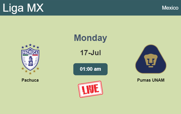 How to watch Pachuca vs. Pumas UNAM on live stream and at what time