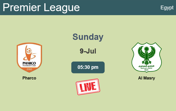 How to watch Pharco vs. Al Masry on live stream and at what time