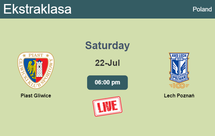 How to watch Piast Gliwice vs. Lech Poznań on live stream and at what time