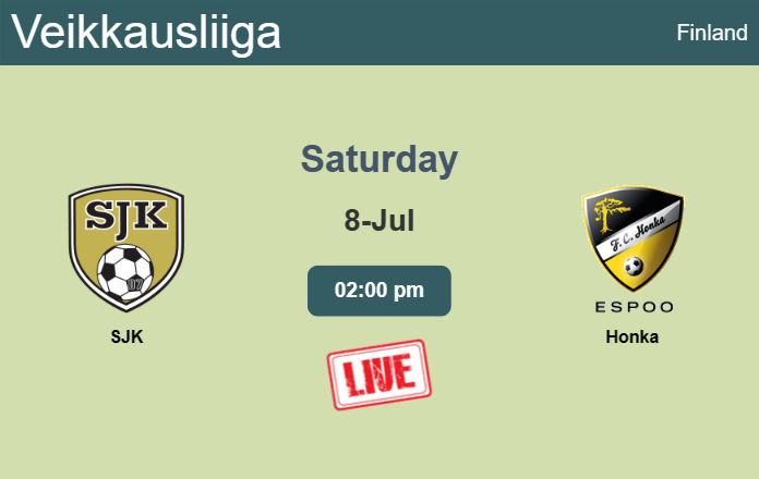 How to watch SJK vs. Honka on live stream and at what time