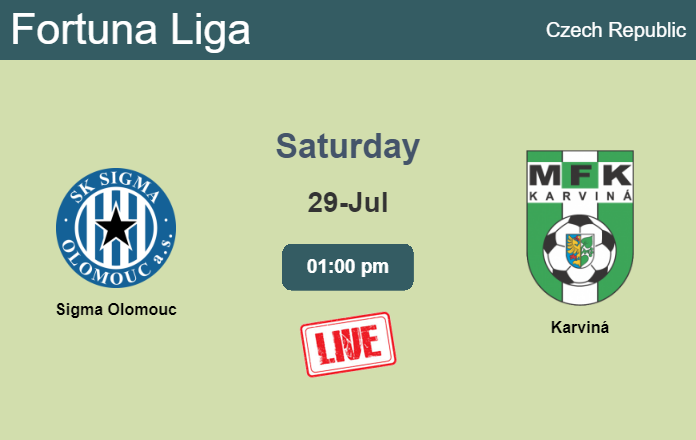 How to watch Sigma Olomouc vs. Karviná on live stream and at what time