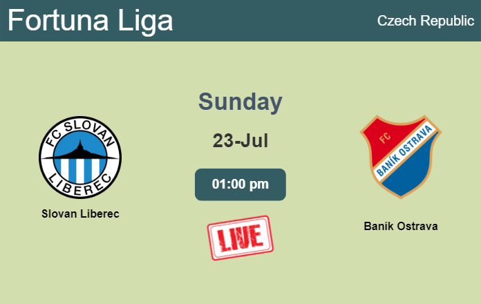 How to watch Slovan Liberec vs. Baník Ostrava on live stream and at what time