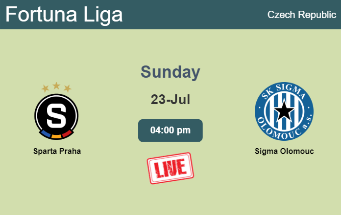 How to watch Sparta Praha vs. Sigma Olomouc on live stream and at what time