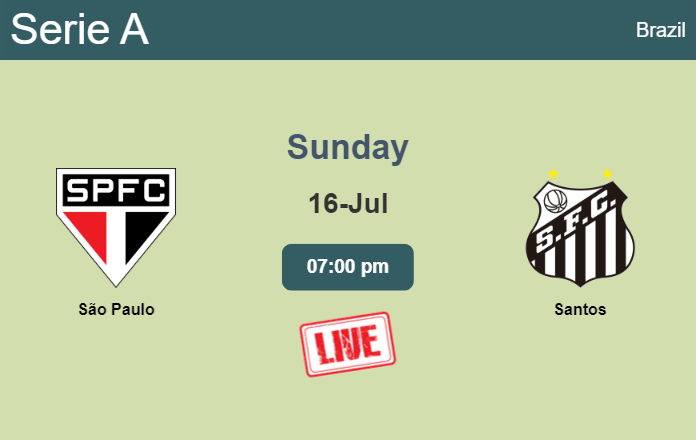 How to watch São Paulo vs. Santos on live stream and at what time