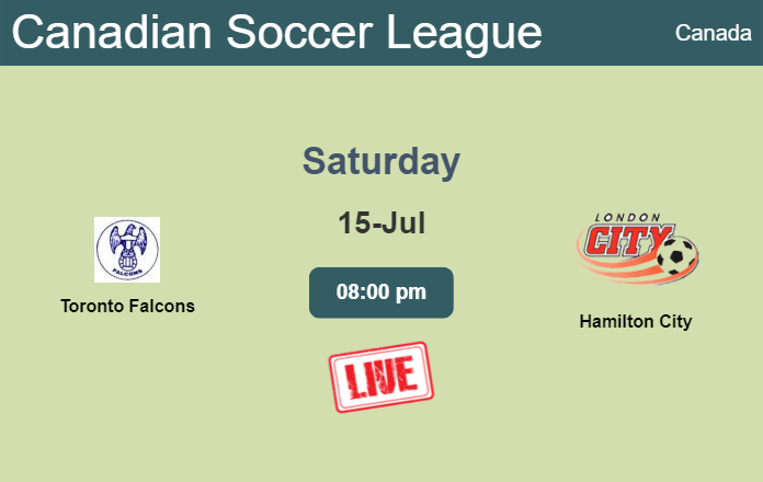 How to watch Toronto Falcons vs. Hamilton City on live stream and at what time