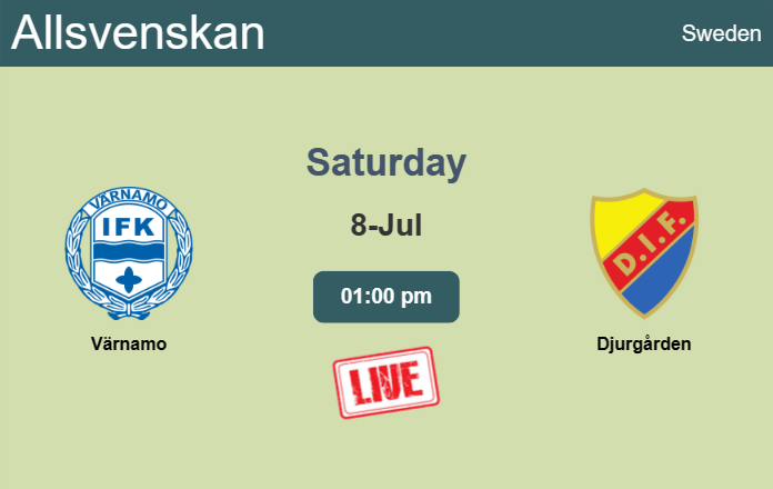How to watch Värnamo vs. Djurgården on live stream and at what time