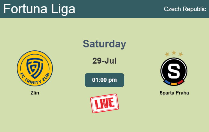 How to watch Zlín vs. Sparta Praha on live stream and at what time