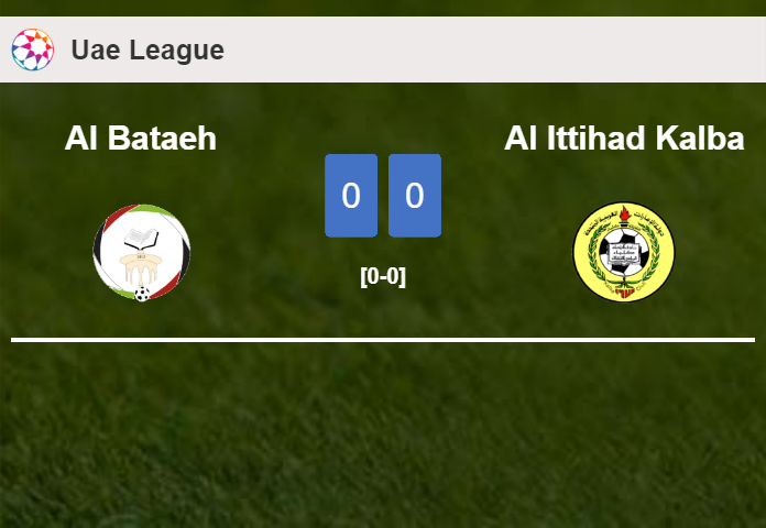 Al Bataeh draws 0-0 with Al Ittihad Kalba on Saturday