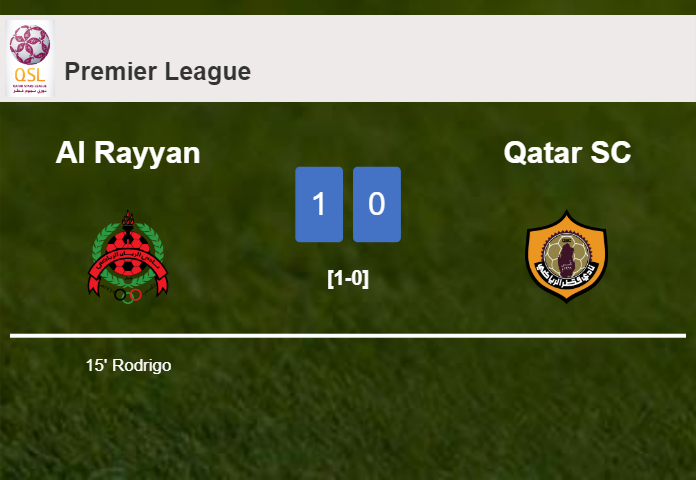 Al Rayyan defeats Qatar SC 1-0 with a goal scored by Rodrigo
