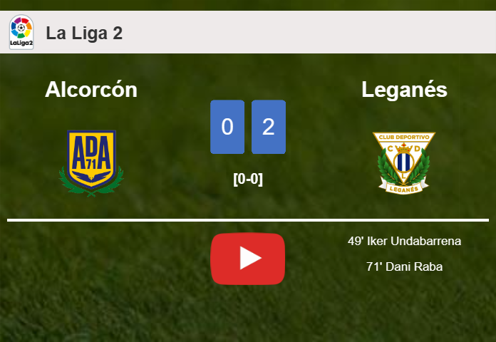 Leganés tops Alcorcón 2-0 on Saturday. HIGHLIGHTS