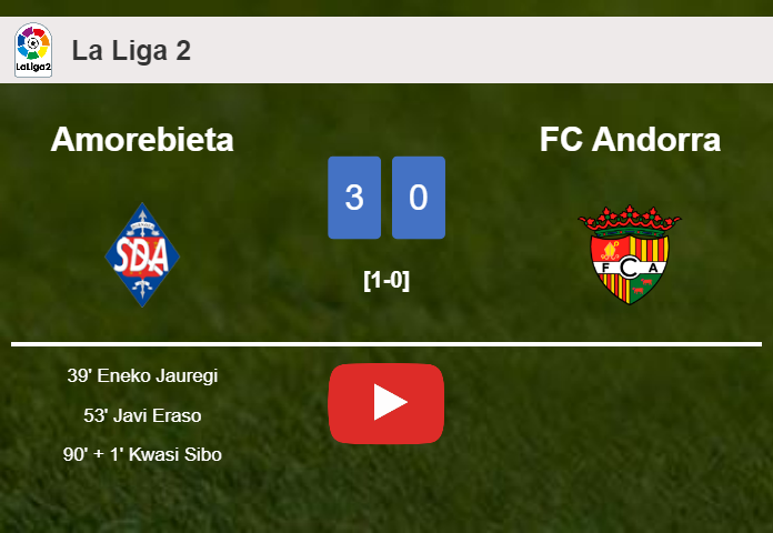 Amorebieta tops FC Andorra 3-0. HIGHLIGHTS