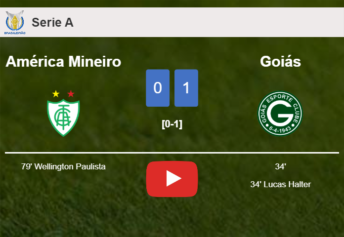Goiás beats América Mineiro 1-0 with a goal scored by W. Paulista. HIGHLIGHTS
