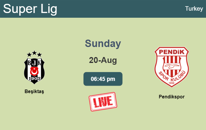 How to watch Beşiktaş vs. Pendikspor on live stream and at what time