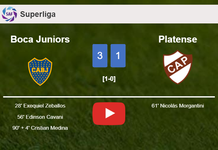 Boca Juniors beats Platense 3-1. HIGHLIGHTS