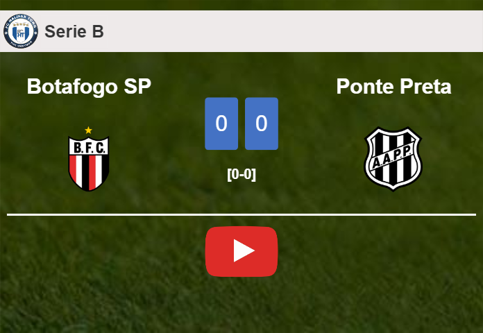 Botafogo SP draws 0-0 with Ponte Preta on Saturday. HIGHLIGHTS