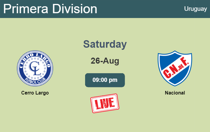 How to watch Cerro Largo vs. Nacional on live stream and at what time