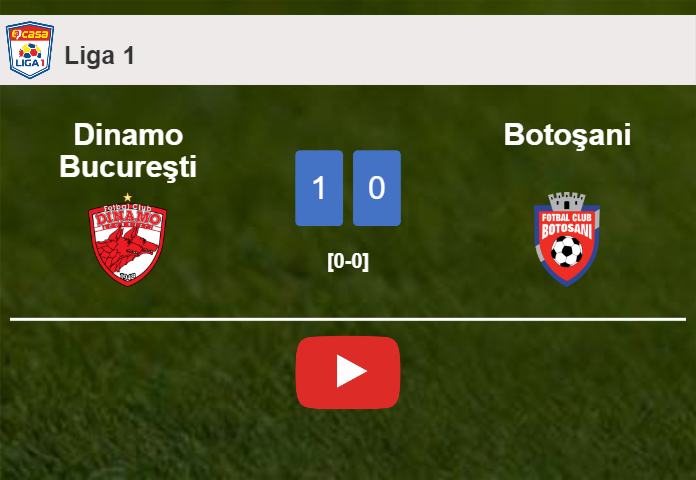 Dinamo Bucureşti overcomes Botoşani 1-0 with a goal scored by . HIGHLIGHTS