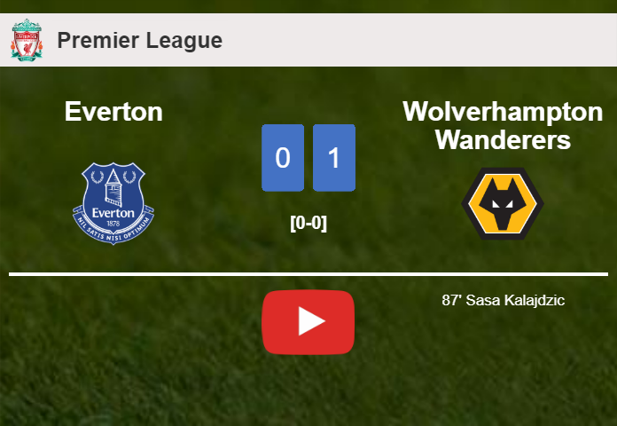 Wolverhampton Wanderers overcomes Everton 1-0 with a late goal scored by S. Kalajdzic. HIGHLIGHTS