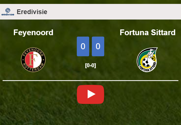 Feyenoord draws 0-0 with Fortuna Sittard on Sunday. HIGHLIGHTS