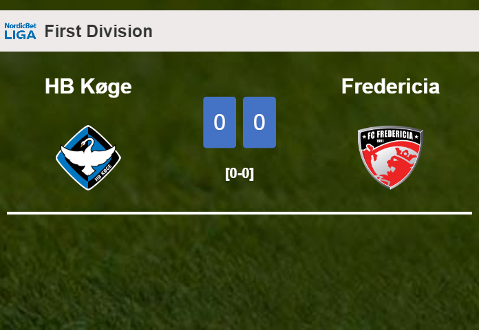 HB Køge draws 0-0 with Fredericia on Sunday