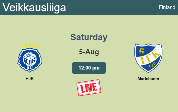 How to watch HJK vs. Mariehamn on live stream and at what time