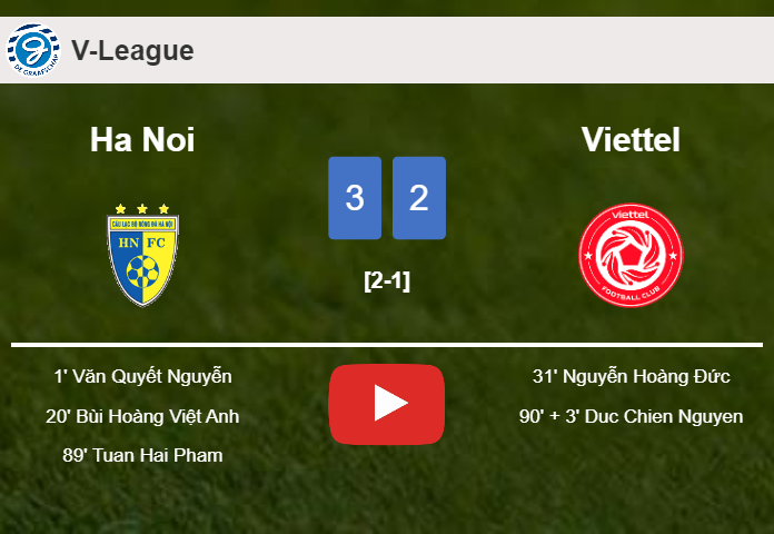 Ha Noi beats Viettel 3-2. HIGHLIGHTS