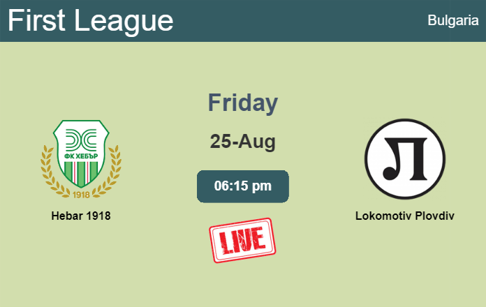 How to watch Hebar 1918 vs. Lokomotiv Plovdiv on live stream and at what time