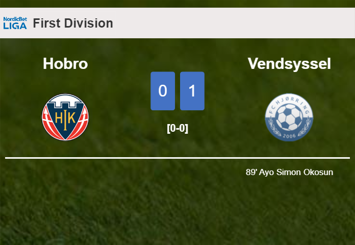Vendsyssel beats Hobro 1-0 with a late goal scored by A. Simon